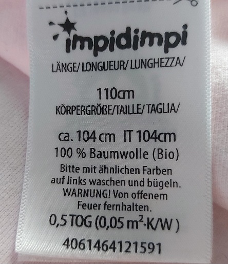 Letný spací vak s ovocím, impidimpi