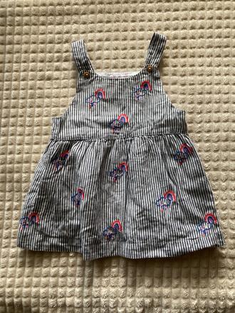 Pásikavé dúhové šaty, f&f,74