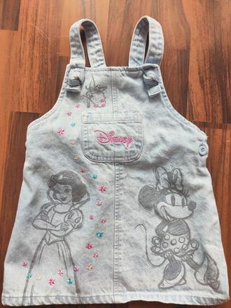 Riflové šaty na traky disney, primark,74
