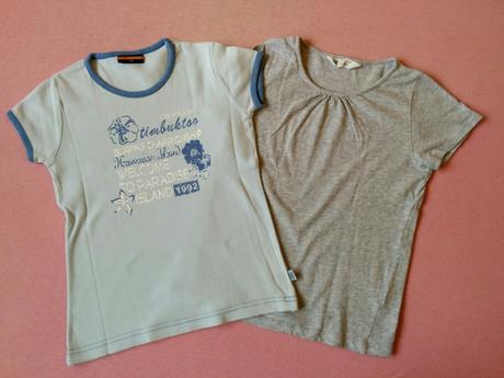 Dve dievčenské tričká, h&m,122
