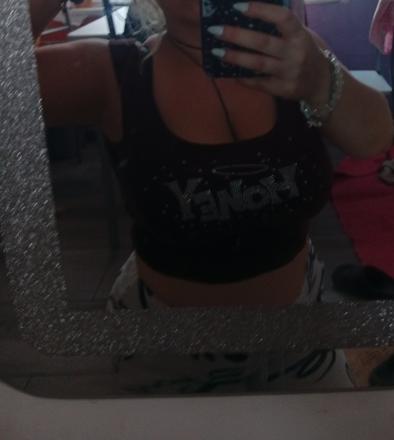 Shein hnedy top, l