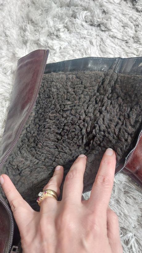 Hnedé kozenne vyteplene cizmy, 36