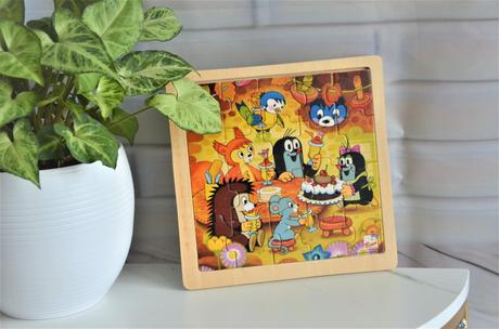 Drevené puzzle krtko,