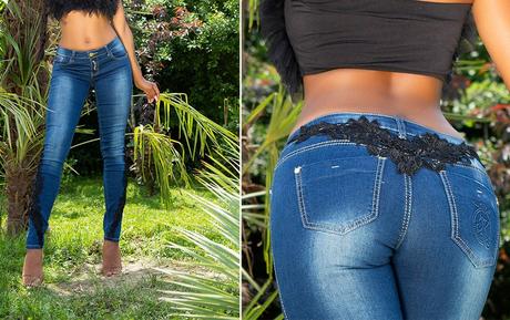 Elastické rifle s krajkou koucla veľ.42, 42