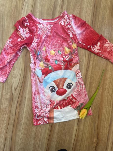 Vianočna mikina a šatky sobík, 104 / 110