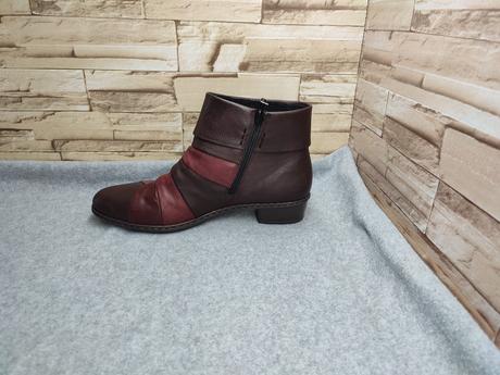 Rieker 41 - dámska bordová členková obuv, rieker,41