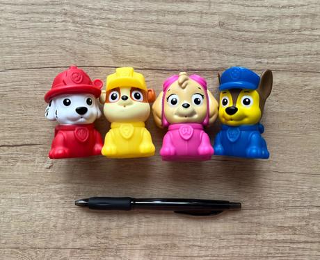 3 nové gumené hračky paw patrol,