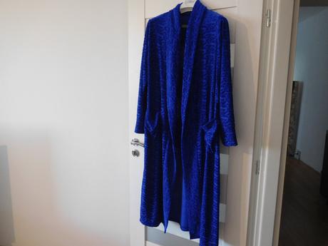 Župan dámsky modrý vzor 38/40v,, 40