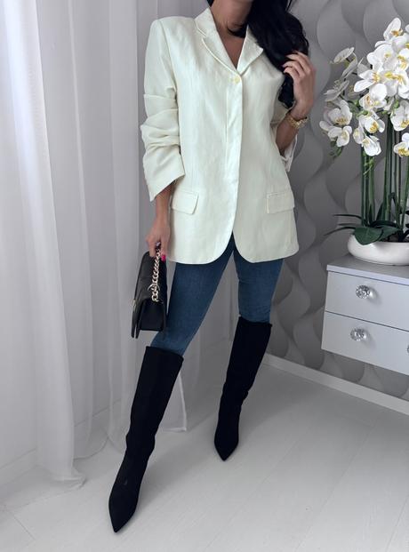 H&m - sako z ľanovej zmesi, h&m,s