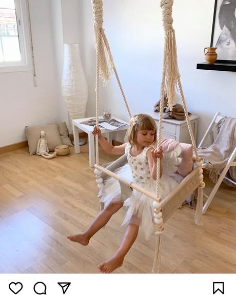 Detská drevená interierová hojdačka, 