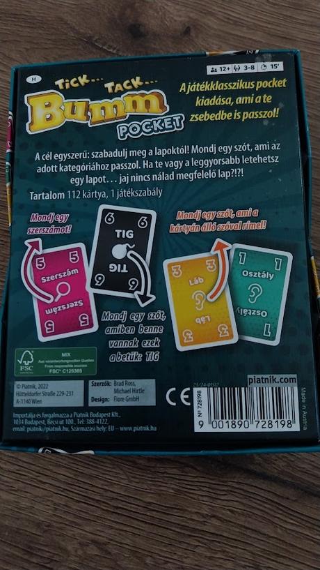 Kartova hra bumm pocket,