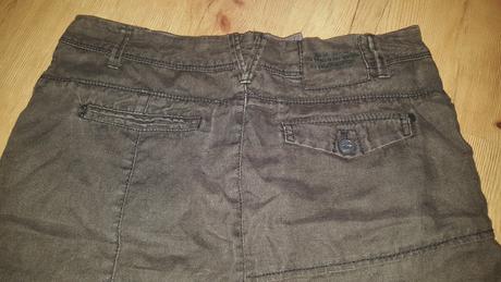 Hnedá ľanová sukňa, esprit,38