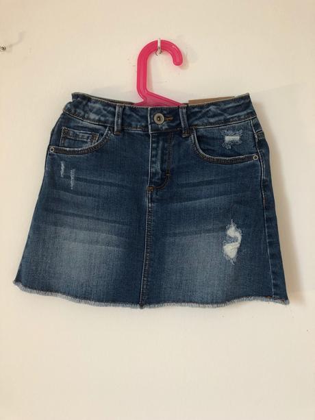 Riflová suknička, zara,128