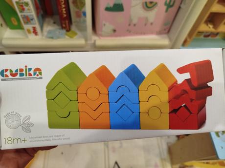 Drevené kocky - domčeky, sada veží,