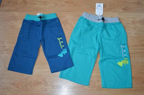 Detské bavlnené tepláky 3/4 pre chlapčekov, 80 - 176