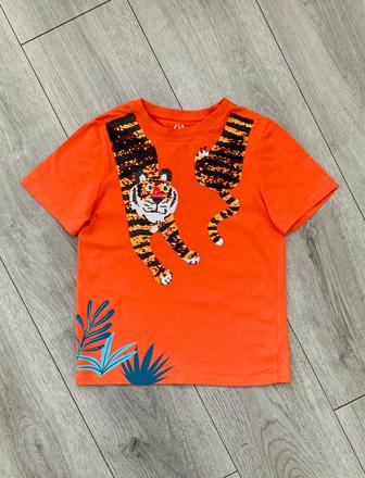 Tigrie glitrové tričko veľ. 128, c&a,128