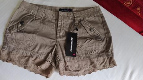 Damske hnede kratasy, fishbone,s