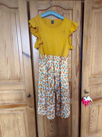 Žlté šaty na dojčenie, veľ. l(40), 40