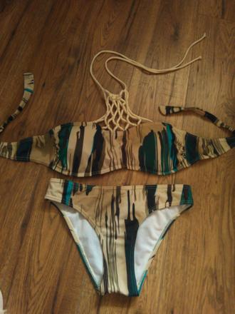 Plavky so vzorom a okrasnym viazanim, gate,s