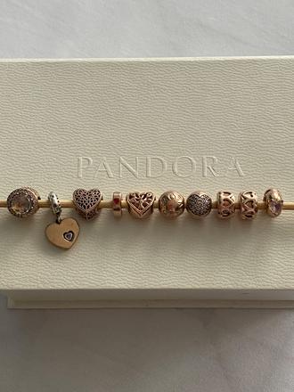 Pandora rose gold koralky, pandora