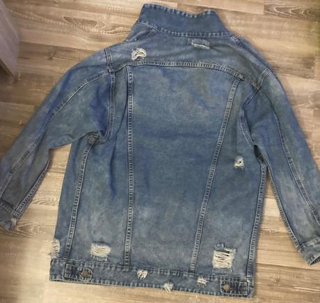 Krásna predĺžená riflová bunda, xl