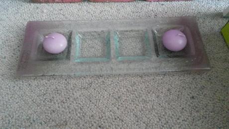 Dekoračný podnos na sviečky,