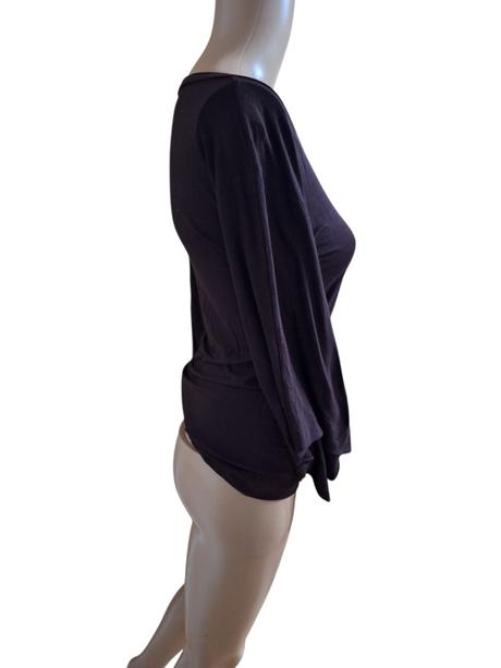 Dámske bavlnené tričko s okrasnými rukávmi, m