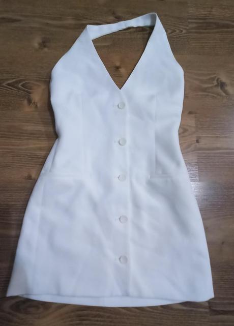 Biele šaty raz oblečené veľk s/xs, zara,s