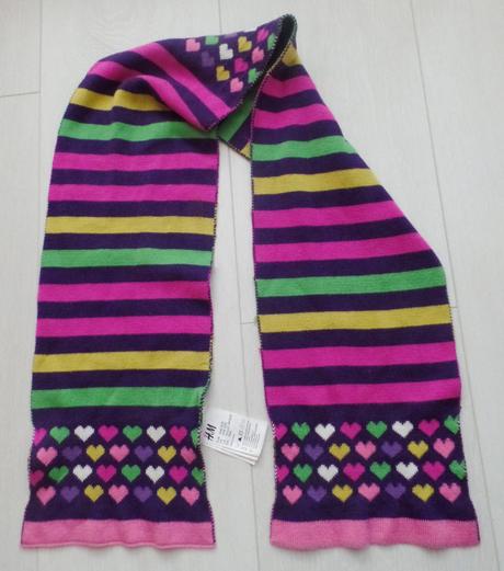 Farebný šál so srdiečkami, h&m