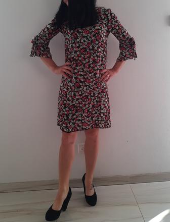 Dámske kvietkované šaty h&m, h&m,xs