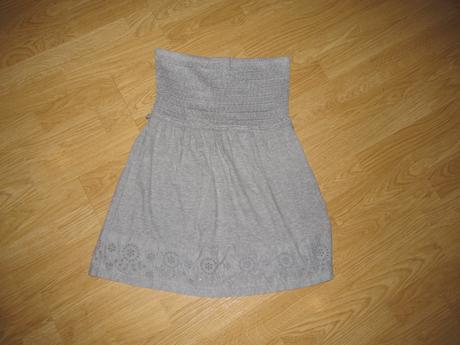 Šedý top bez ramienok v. 40, 40