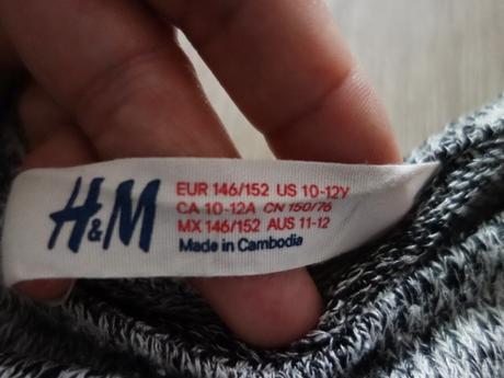 Mäkký pl. svetrík/tričko h&m 146/152, h&m,146