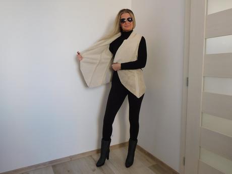 Vesta huňatá bez rukávov, s,, s