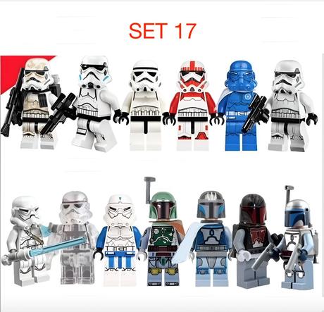 Rôzne figúrky star wars 8 (8ks) typ lego - nové,