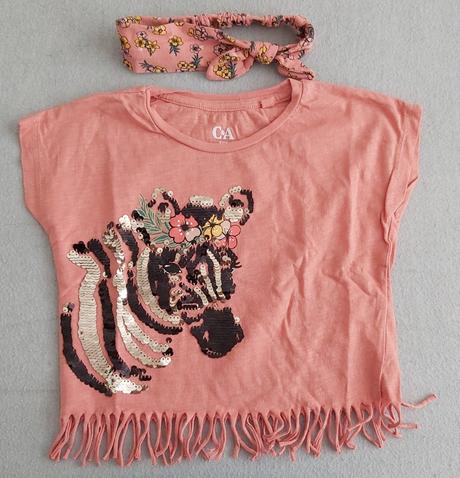 Tričko zebra s čelenkou c&a 92, c&a,92