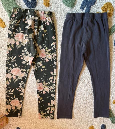 2x handmade bavlnené legíny, lily grey, 104, 104