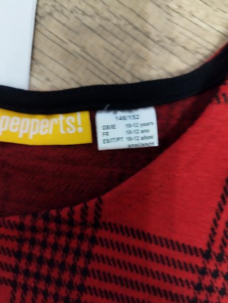 Karované hrubšie šaty veľ. 146 /152, pepperts,146