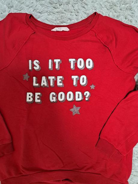 Červená mikina, h&m,164