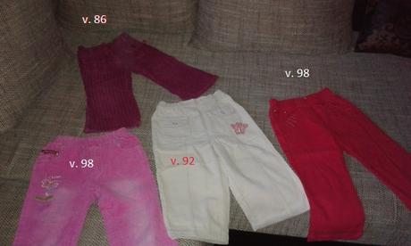 7 x  nohavice, rifle a menčestráky v. 86,92,98, 86–98