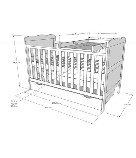 Detská postieľka isabel 3v1, 140x70 cm, sivá, šírka (cm): 70,dĺžka (cm): 140