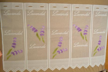 Raz zavesená levandulová záclonka 120x45cm, 