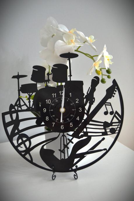 Melody clock rock, dizajnové hodiny z vinylovej lp, 