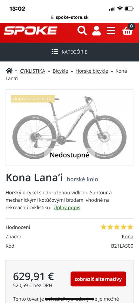 Bicykel kona lana silver 2021 (29), kona,26