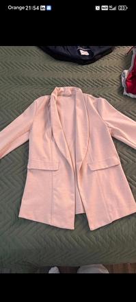 Sako jemna farba bezovo-ruziva, viac do bezova s,m, orsay,m