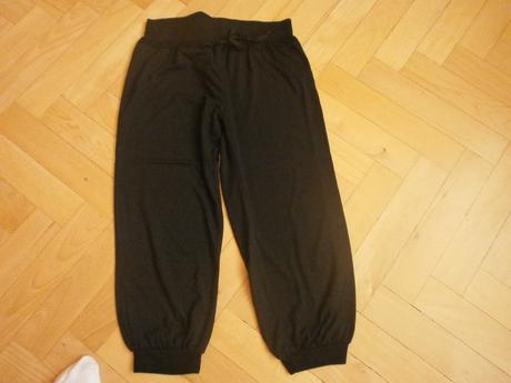 Čierne 3/4tepláky do širokej gumy, 36