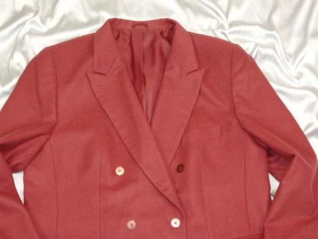 Luxusný vlnený vintage kabát/sako, 50