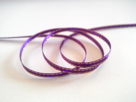 Stuha lurexová 3 mm fialová,