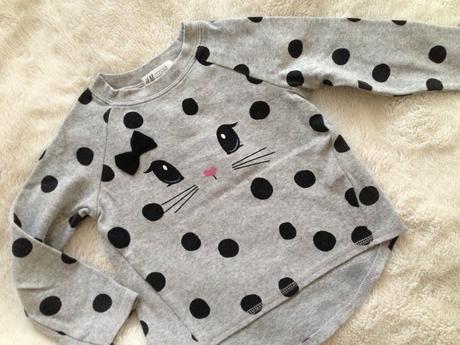 Bodkovaný pulóvrik v.98/104, h&m,98