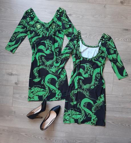 Zelene vzorovane saty, m