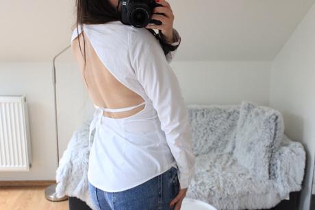 Košeľa s výstrihom na chrbáte, h&m,m
